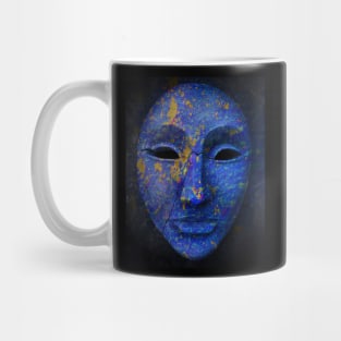 Blue Tribal Mask Mug